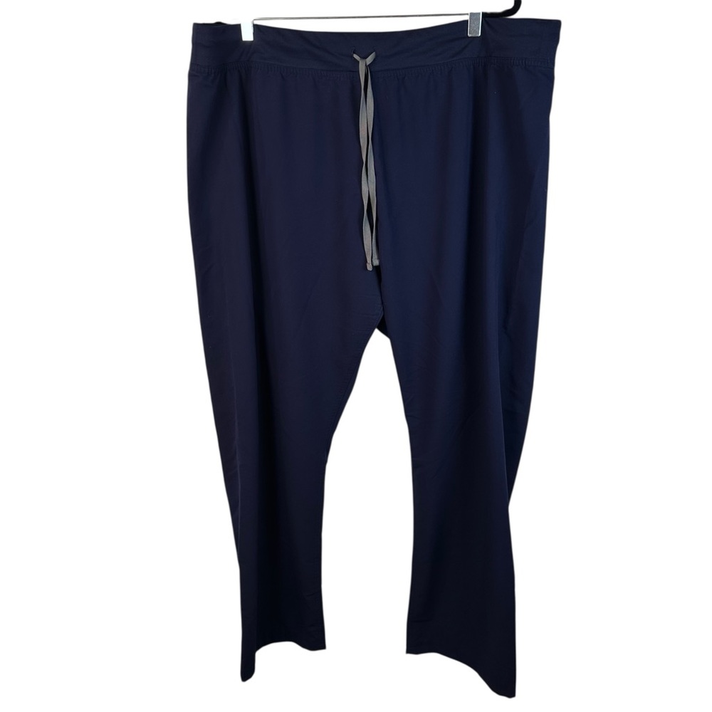 Workcore FIGS Technical Collection Scrub Pants Blue Tie Waist Plus Size XXL Tall